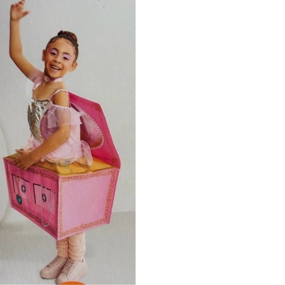 Music Box Ballerina w/ Sound Halloween Costume 10/12 Step In Dress & Choker Girl - Picture 4 of 5